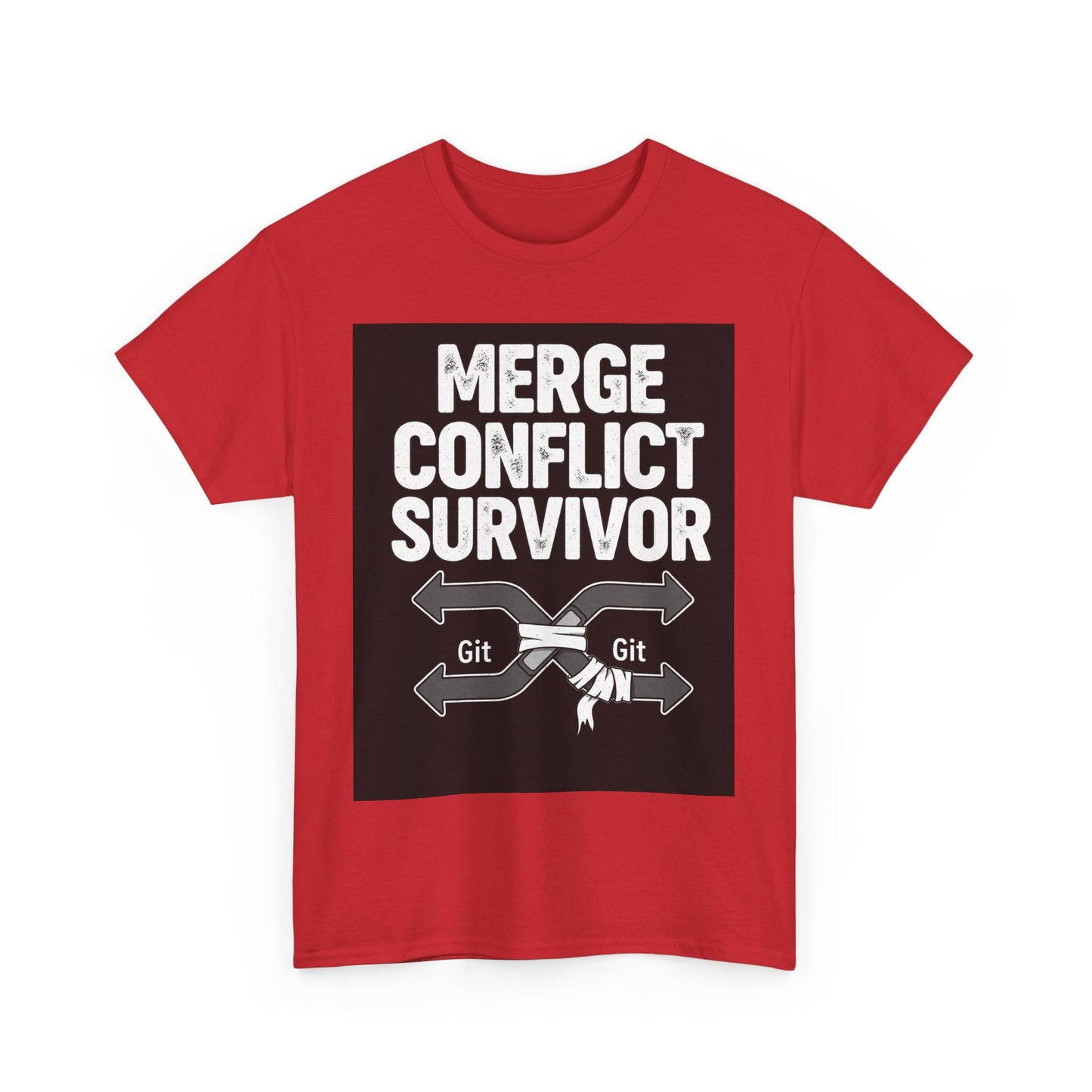 Git Merge Conflict Survivor Tee, Coding humor, Funny Programmer Shirt, Geeky Gift, Coding Humor, IT Professional Apparel, Lightweight Cotton Top