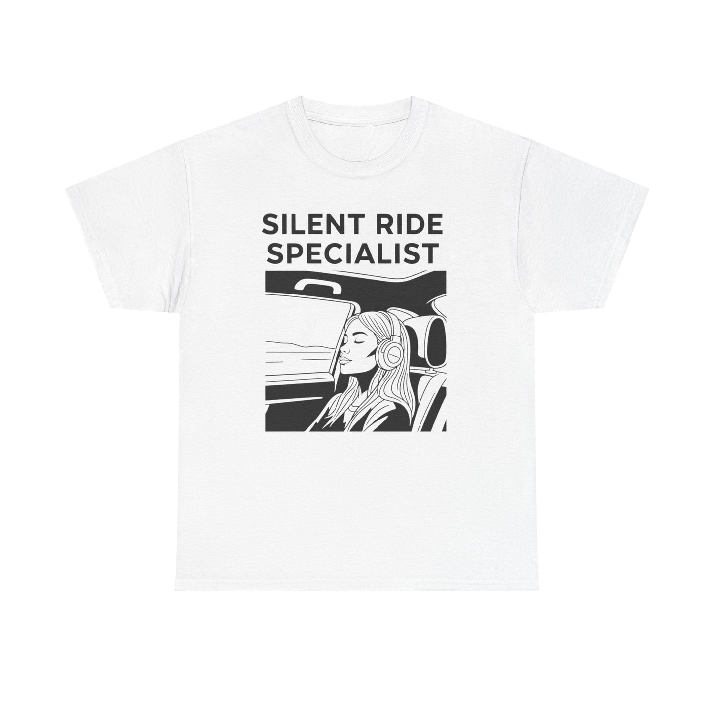 Unisex Heavy Cotton Tee - Silent Ride Specialist, Casual Tee, Gift for Car Lovers, Graphic Shirt, Everyday Wear, Fun T-Shirt