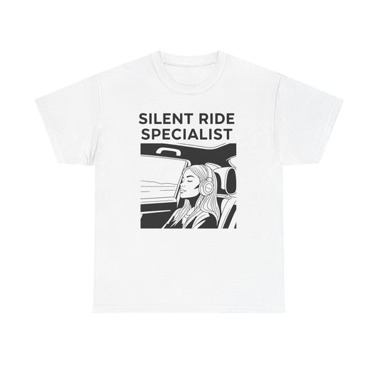 Unisex Heavy Cotton Tee - Silent Ride Specialist, Casual Tee, Gift for Car Lovers, Graphic Shirt, Everyday Wear, Fun T-Shirt