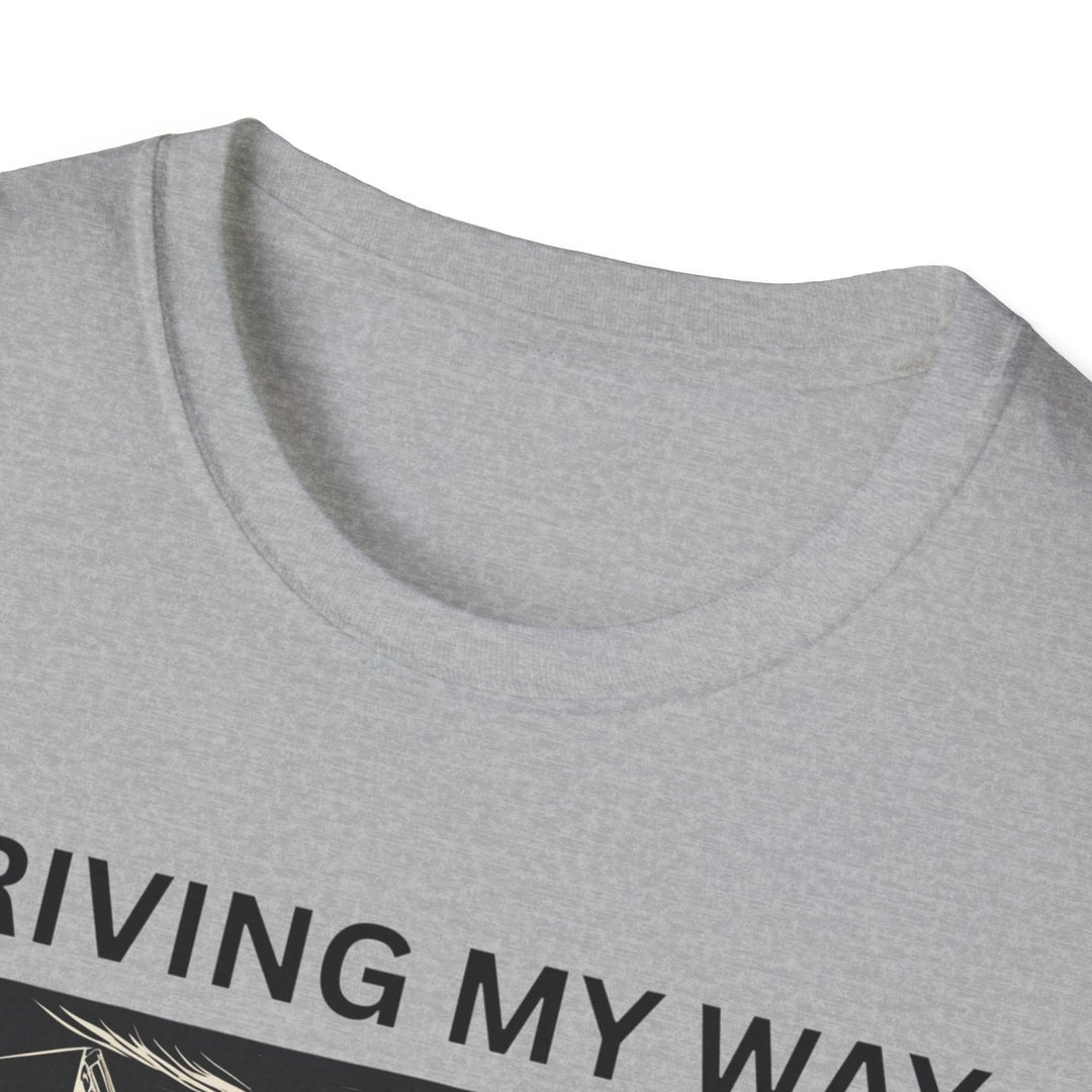 Driving My Way to Freedom T-Shirt |  Rideshare | Uber Driver | Lyft Driver | Unisex Softstyle Tee for Road Trips, Freedom Celebration