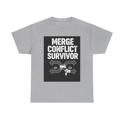 Git Merge Conflict Survivor Tee, Coding humor, Funny Programmer Shirt, Geeky Gift, Coding Humor, IT Professional Apparel, Lightweight Cotton Top