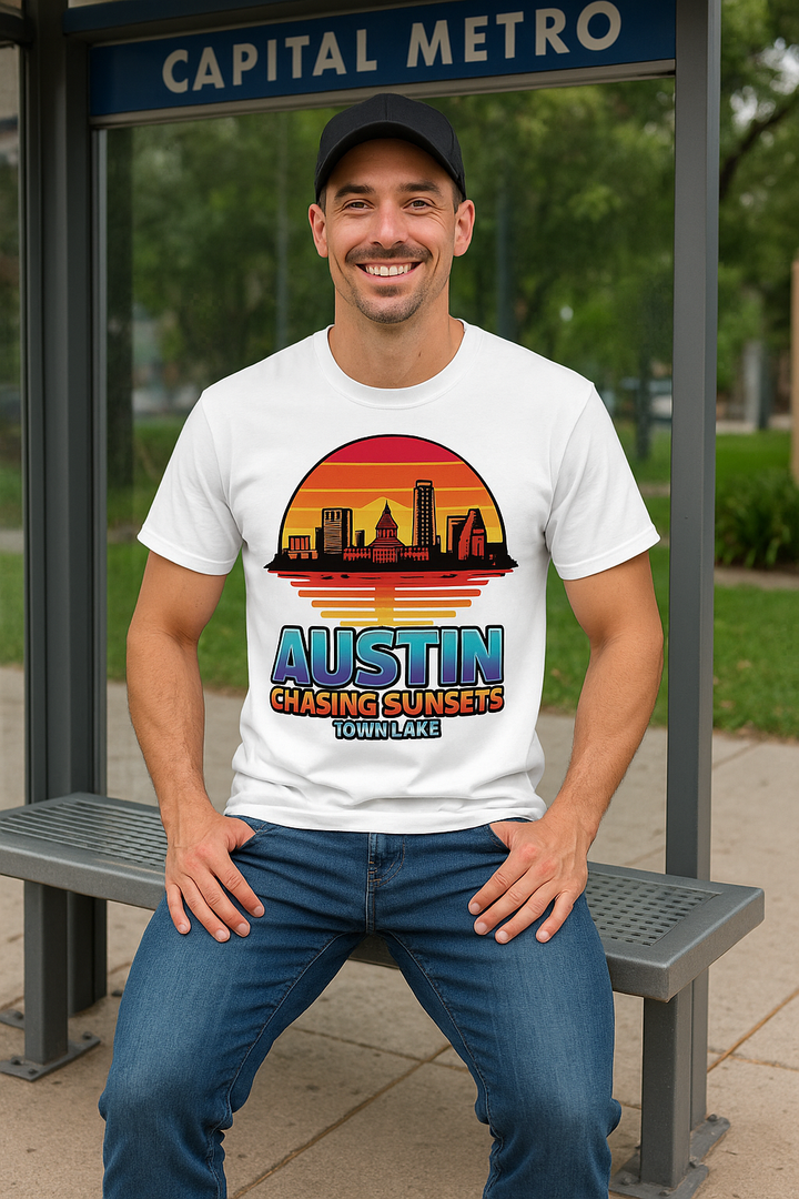 Austin Chasing Sunsets “Town Lake” - Unisex