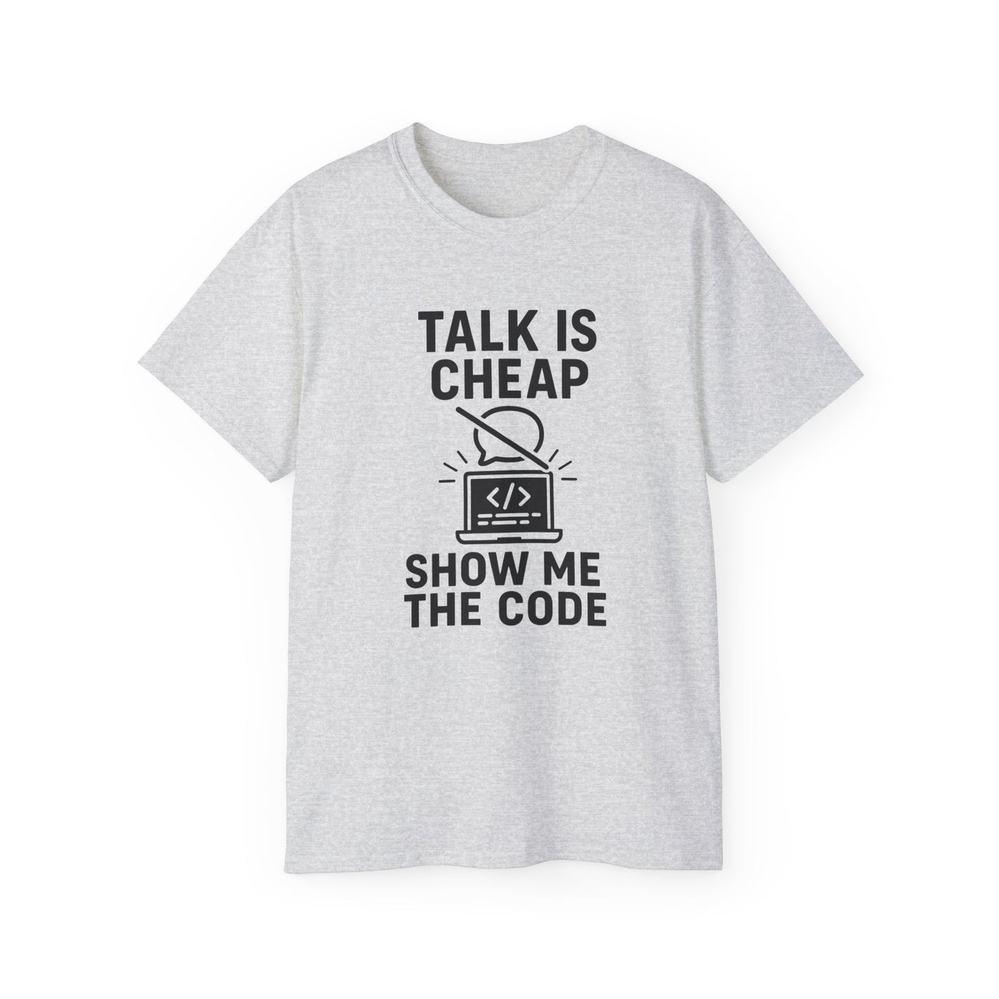 Coding Motivation Tee: Talk is Cheap, Show Me the Code, Programmer Gift, Tech T-Shirt, Geek Fashion, Software Developer Shirt