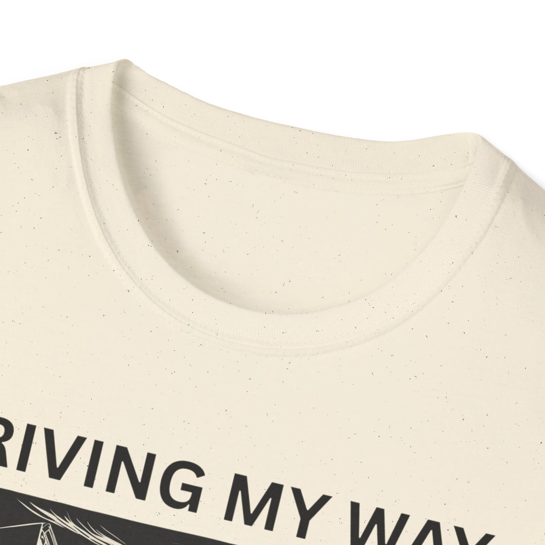 Driving My Way to Freedom T-Shirt |  Rideshare | Uber Driver | Lyft Driver | Unisex Softstyle Tee for Road Trips, Freedom Celebration