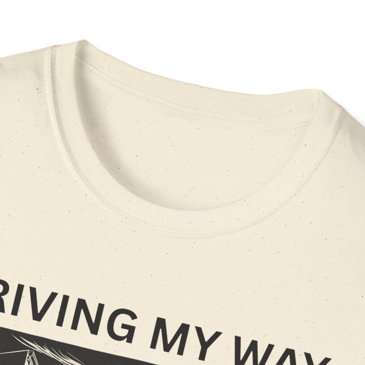 Driving My Way to Freedom T-Shirt |  Rideshare | Uber Driver | Lyft Driver | Unisex Softstyle Tee for Road Trips, Freedom Celebration