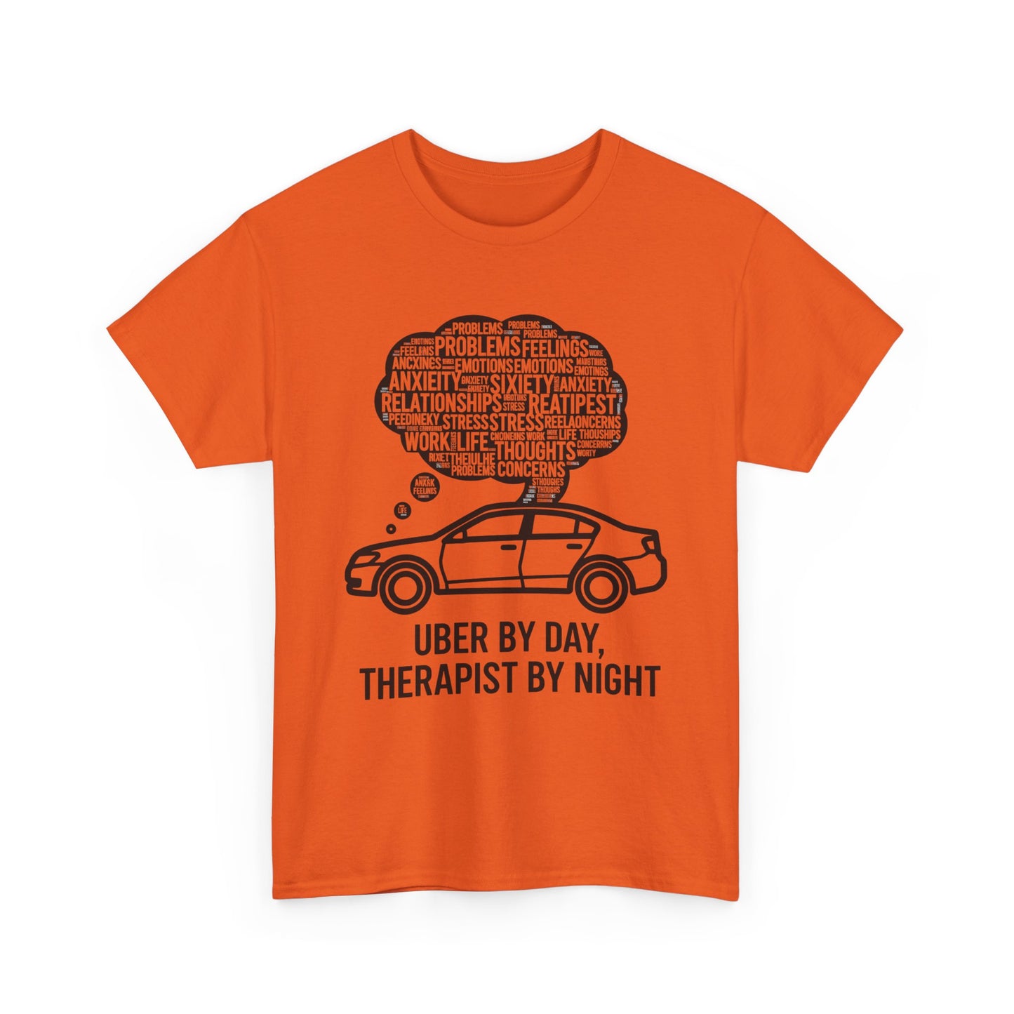 Uber by Day, Uber Driver Tee, Therapist by Night Unisex Heavy Cotton Tee, Funny T-Shirt, Gift for Rideshare Drivers, Therapy Humor Shirt, Casual Wear, [...]