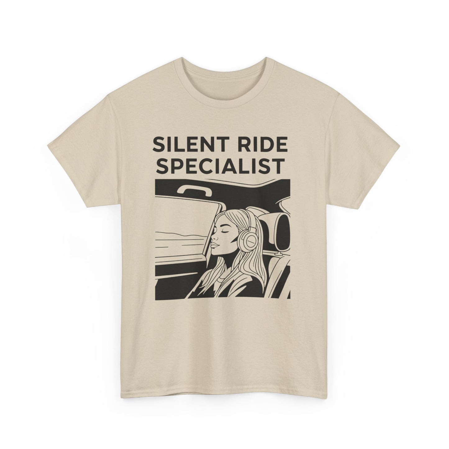Unisex Heavy Cotton Tee - Silent Ride Specialist, Casual Tee, Gift for Car Lovers, Graphic Shirt, Everyday Wear, Fun T-Shirt