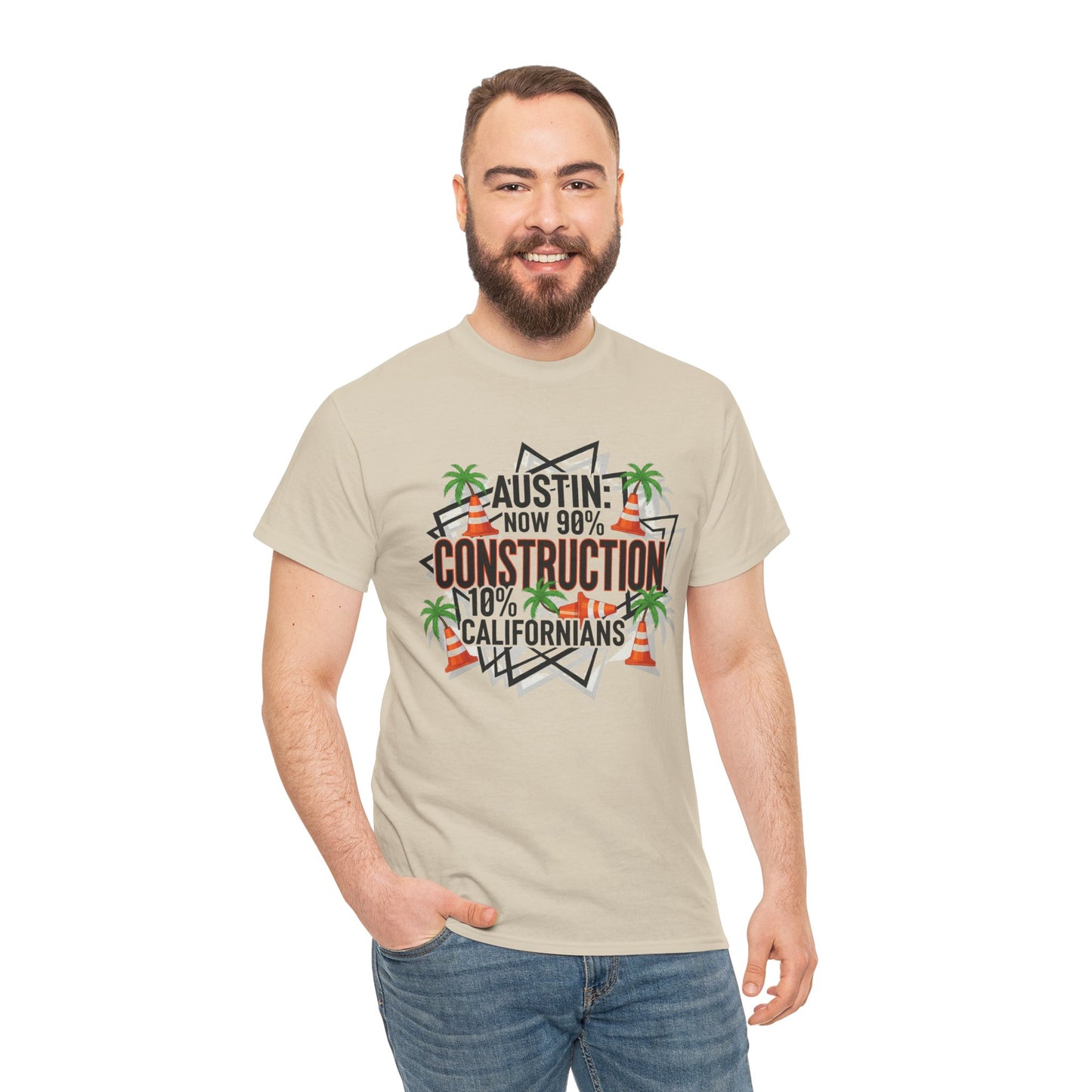 Austin Construction T-Shirt, Fun Gift for Californians, Unisex Tee for Casual Wear, Great for Housewarming, Unique Austin Souvenir