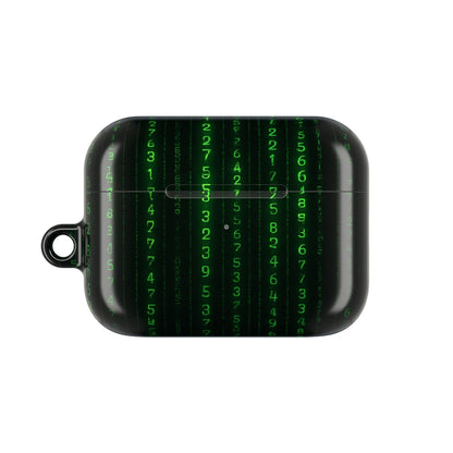 Matrix-Inspired AirPod Case, Green Code AirPods Cover, Geeky Tech Accessory, Unique Gift for Gamers, Protect & Personalize
