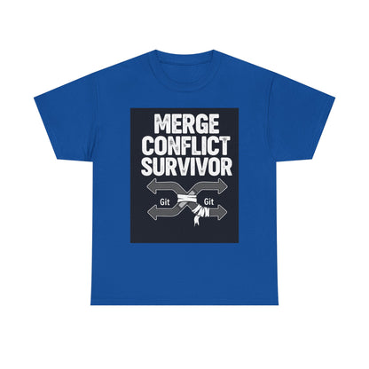 Git Merge Conflict Survivor Tee, Coding humor, Funny Programmer Shirt, Geeky Gift, Coding Humor, IT Professional Apparel, Lightweight Cotton Top