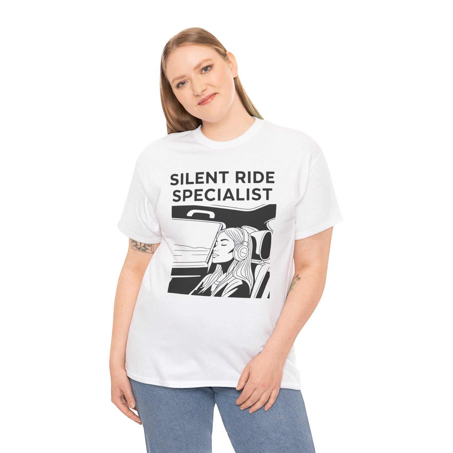 Unisex Heavy Cotton Tee - Silent Ride Specialist, Casual Tee, Gift for Car Lovers, Graphic Shirt, Everyday Wear, Fun T-Shirt