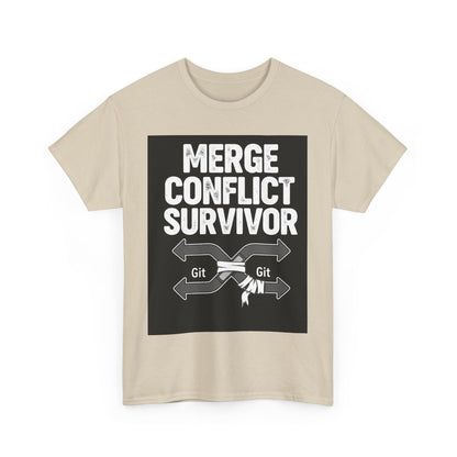 Git Merge Conflict Survivor Tee, Coding humor, Funny Programmer Shirt, Geeky Gift, Coding Humor, IT Professional Apparel, Lightweight Cotton Top