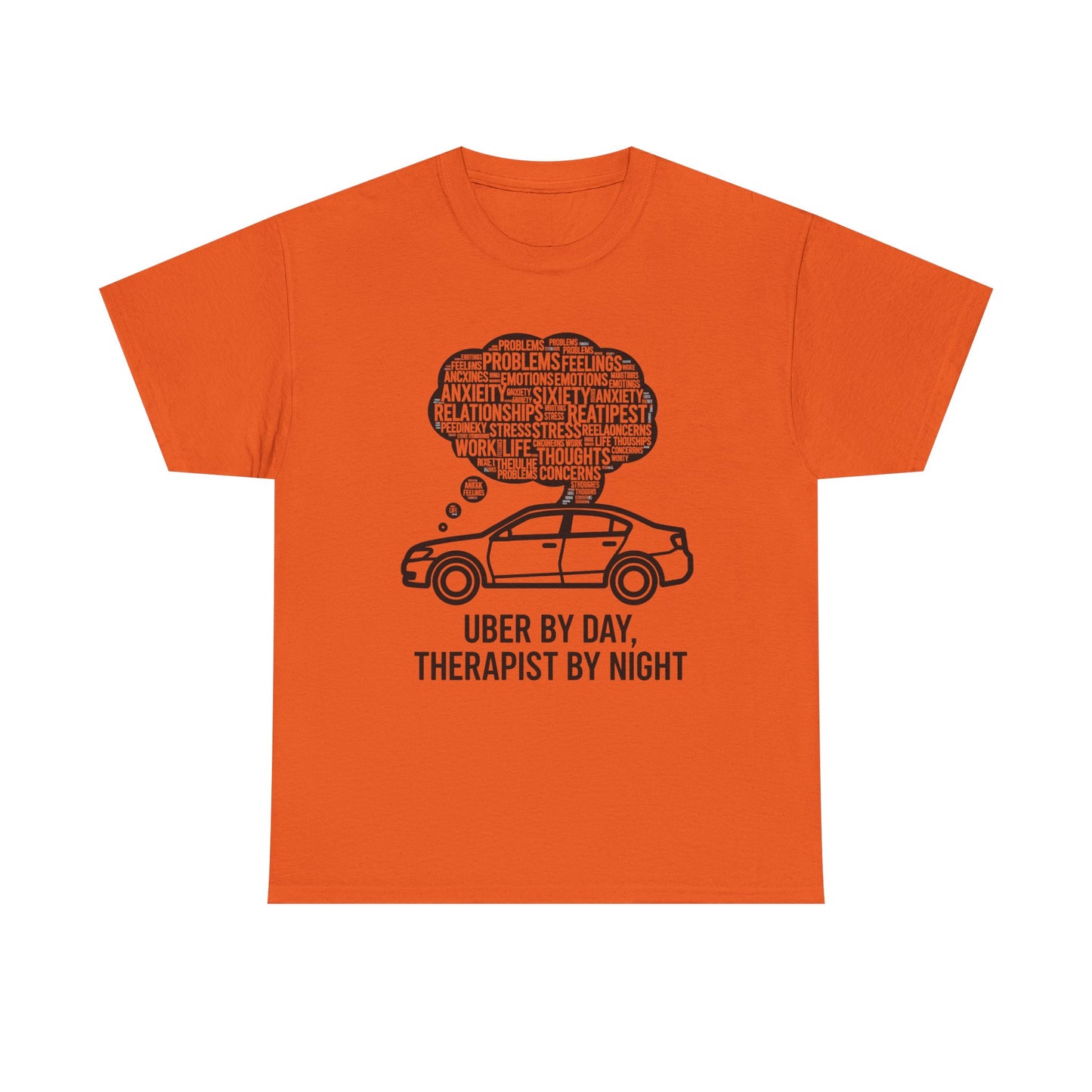 Uber by Day, Uber Driver Tee, Therapist by Night Unisex Heavy Cotton Tee, Funny T-Shirt, Gift for Rideshare Drivers, Therapy Humor Shirt, Casual Wear, [...]