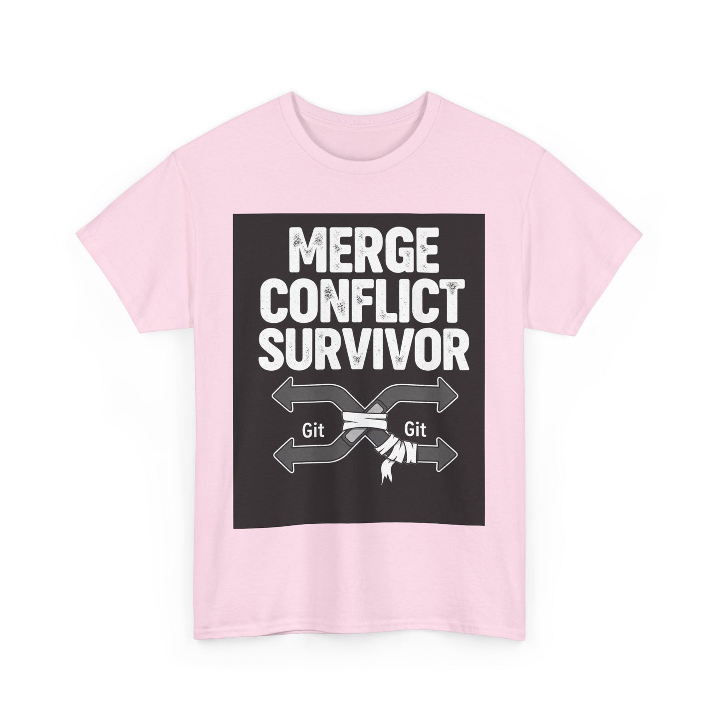Git Merge Conflict Survivor Tee, Coding humor, Funny Programmer Shirt, Geeky Gift, Coding Humor, IT Professional Apparel, Lightweight Cotton Top