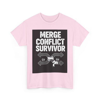 Git Merge Conflict Survivor Tee, Coding humor, Funny Programmer Shirt, Geeky Gift, Coding Humor, IT Professional Apparel, Lightweight Cotton Top