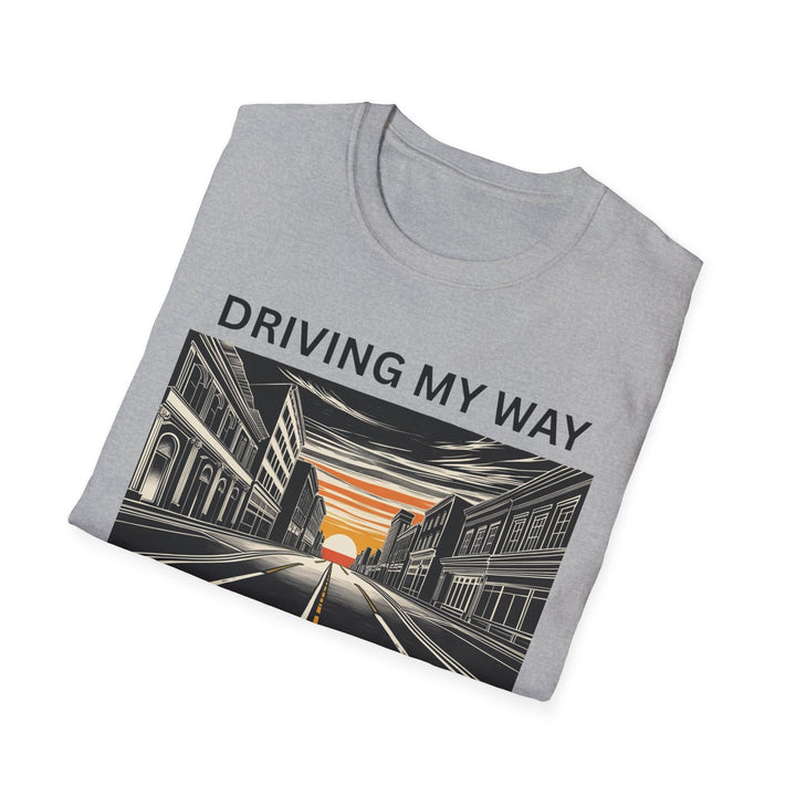 Driving My Way to Freedom T-Shirt |  Rideshare | Uber Driver | Lyft Driver | Unisex Softstyle Tee for Road Trips, Freedom Celebration