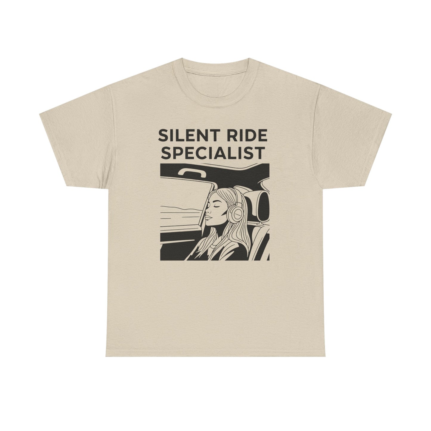 Unisex Heavy Cotton Tee - Silent Ride Specialist, Casual Tee, Gift for Car Lovers, Graphic Shirt, Everyday Wear, Fun T-Shirt