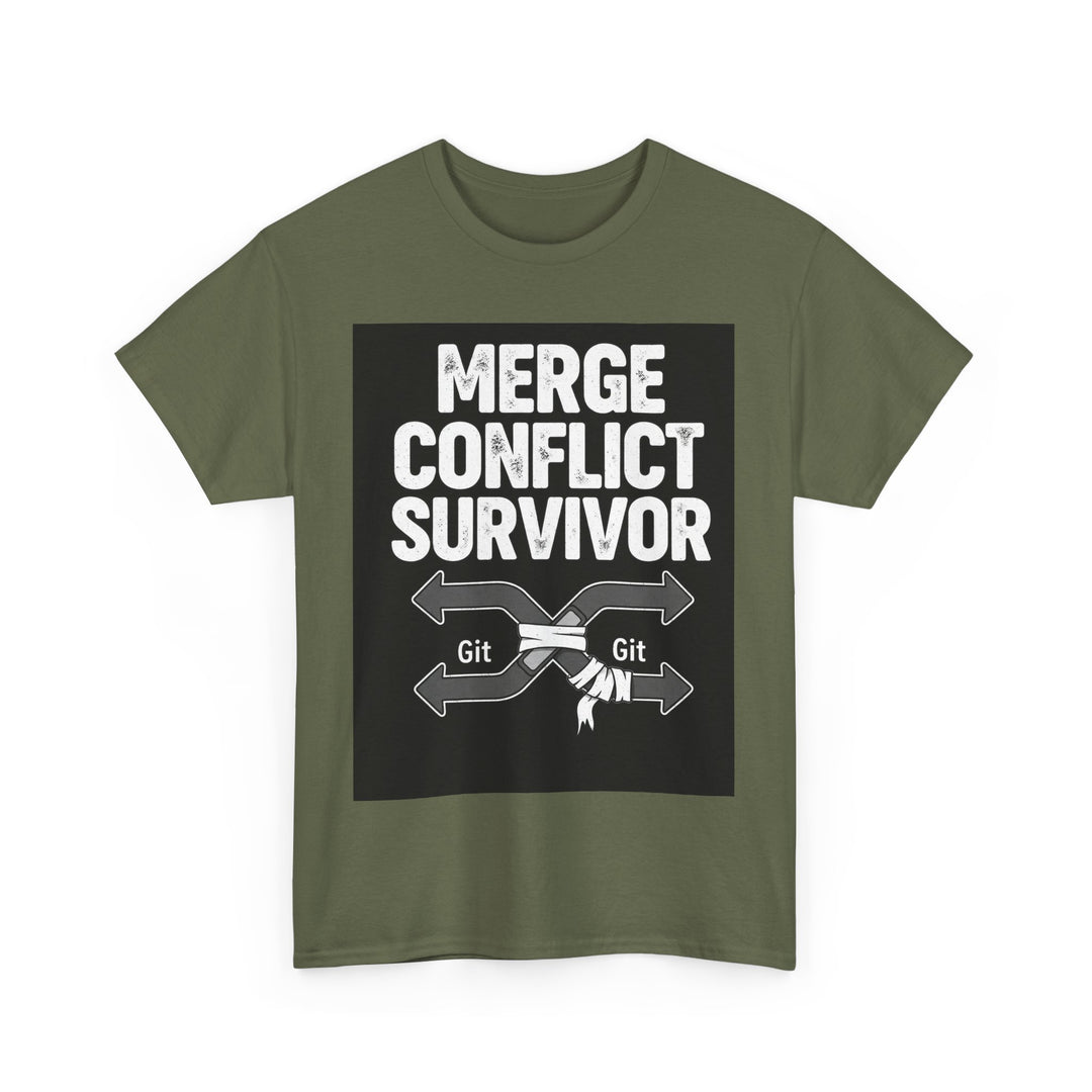 Git Merge Conflict Survivor Tee – Unisex