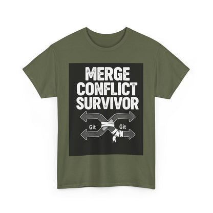 Git Merge Conflict Survivor Tee, Coding humor, Funny Programmer Shirt, Geeky Gift, Coding Humor, IT Professional Apparel, Lightweight Cotton Top