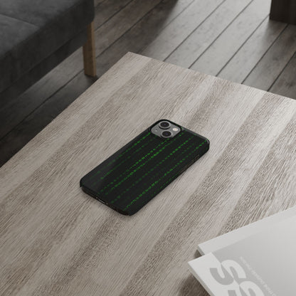 Matrix-Inspired Slim Phone Case, Eco-Friendly Phone Cover, Tech Lover Gift, Minimalist Phone Accessory, Unique Smartphone Case