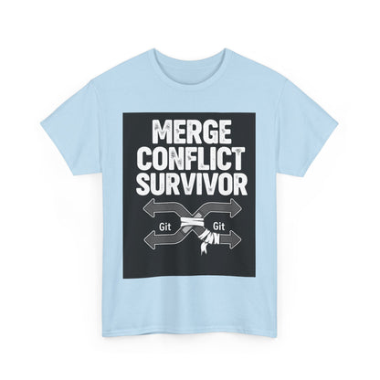 Git Merge Conflict Survivor Tee, Coding humor, Funny Programmer Shirt, Geeky Gift, Coding Humor, IT Professional Apparel, Lightweight Cotton Top