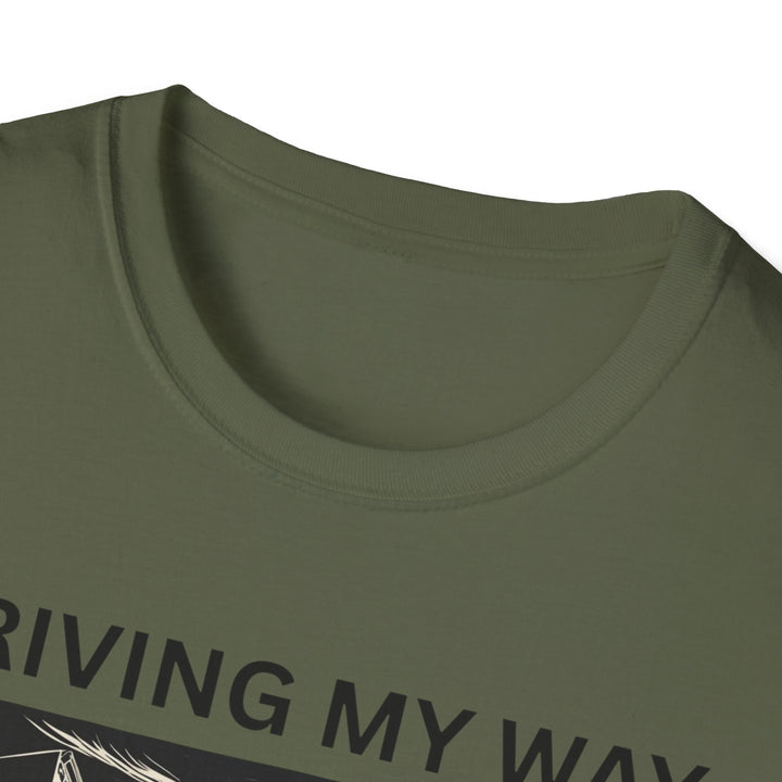 Driving My Way to Freedom T-Shirt |  Rideshare | Uber Driver | Lyft Driver | Unisex Softstyle Tee for Road Trips, Freedom Celebration
